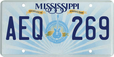 MS license plate AEQ269