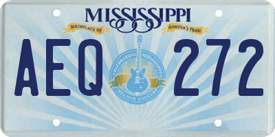 MS license plate AEQ272