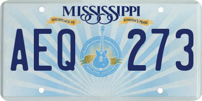 MS license plate AEQ273