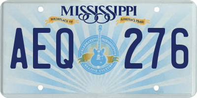 MS license plate AEQ276