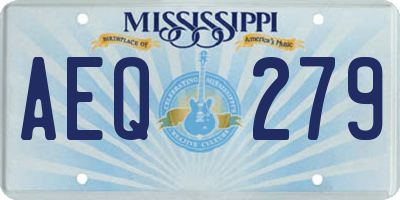 MS license plate AEQ279