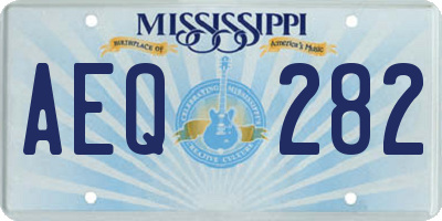 MS license plate AEQ282