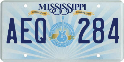 MS license plate AEQ284