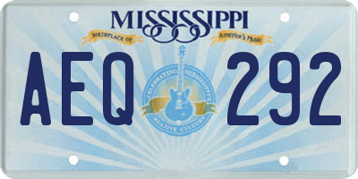 MS license plate AEQ292