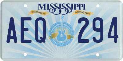 MS license plate AEQ294
