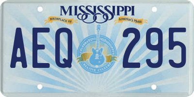 MS license plate AEQ295