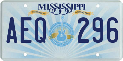 MS license plate AEQ296