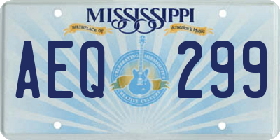 MS license plate AEQ299