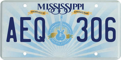 MS license plate AEQ306