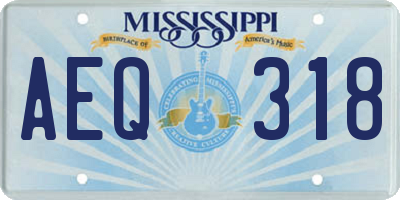 MS license plate AEQ318