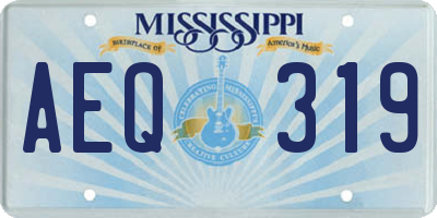 MS license plate AEQ319