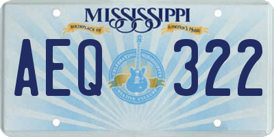 MS license plate AEQ322