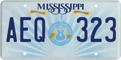 MS license plate AEQ323