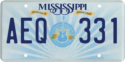 MS license plate AEQ331