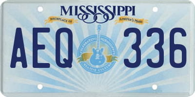 MS license plate AEQ336