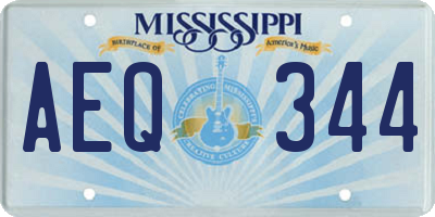 MS license plate AEQ344