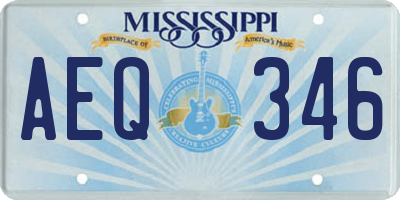 MS license plate AEQ346