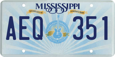 MS license plate AEQ351
