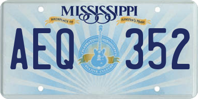 MS license plate AEQ352