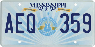 MS license plate AEQ359