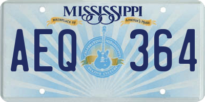 MS license plate AEQ364