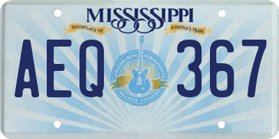 MS license plate AEQ367