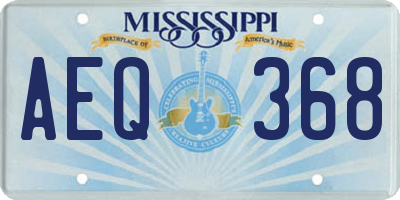 MS license plate AEQ368