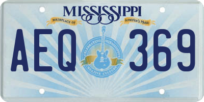 MS license plate AEQ369