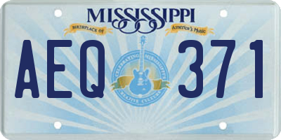 MS license plate AEQ371