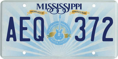 MS license plate AEQ372