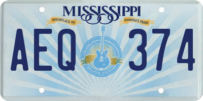 MS license plate AEQ374