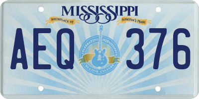 MS license plate AEQ376
