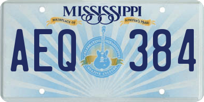 MS license plate AEQ384