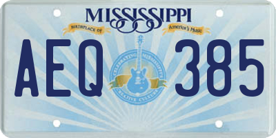 MS license plate AEQ385