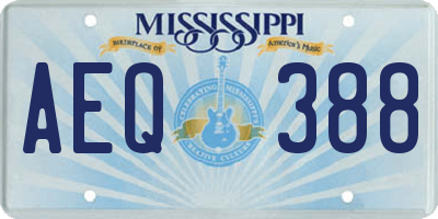 MS license plate AEQ388