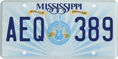 MS license plate AEQ389