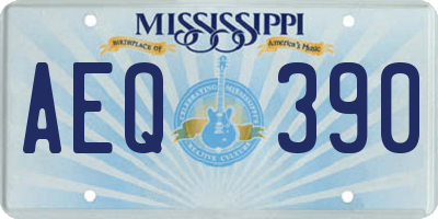 MS license plate AEQ390