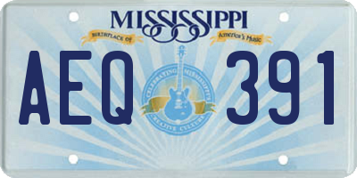 MS license plate AEQ391