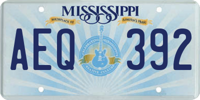 MS license plate AEQ392