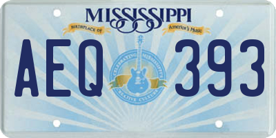MS license plate AEQ393