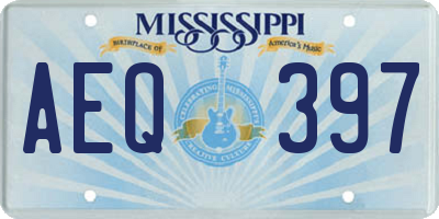 MS license plate AEQ397