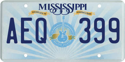 MS license plate AEQ399