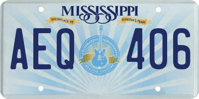 MS license plate AEQ406