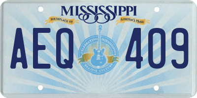 MS license plate AEQ409