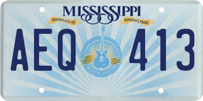 MS license plate AEQ413