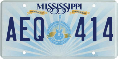 MS license plate AEQ414