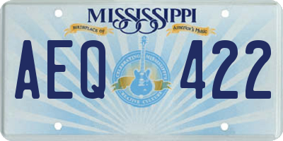 MS license plate AEQ422