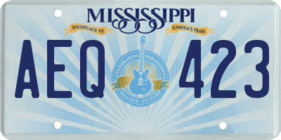 MS license plate AEQ423