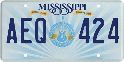MS license plate AEQ424