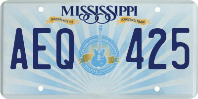 MS license plate AEQ425